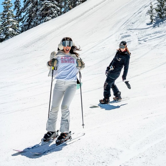 My Sunday Ski - CROPPED BOMBER SKI JACKET – SNOW SPARKLE WHITE - Picture 6 of 6